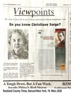 Rockland County Times, Nanuet/New York, 19. März 2026 